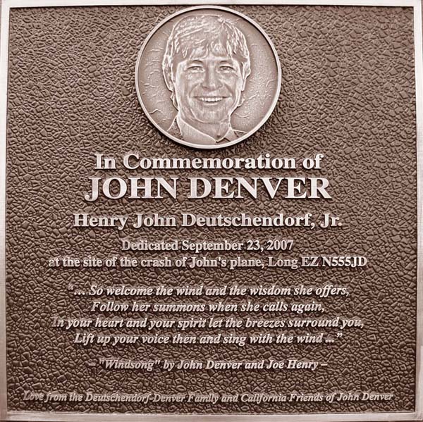 John Denver Memorial Plaque in Pacific Grove, California