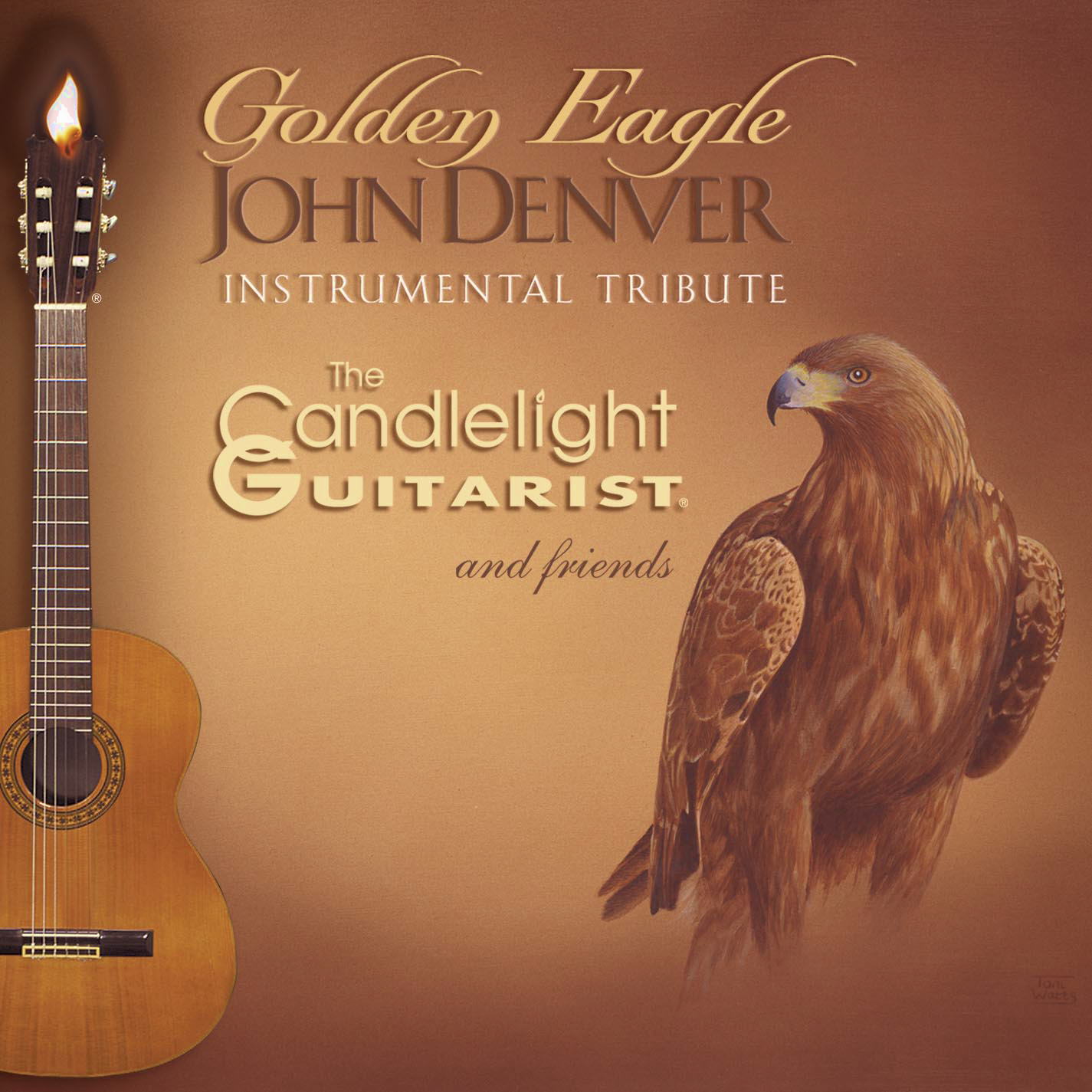 Golden Eagle: John Denver Instrumental Tribute by The Candlelight Guitarist CD cover - CLICK FOR MORE INFO
