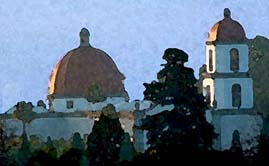 historic Mission San Juan Capistrano Basilica and Bell Tower